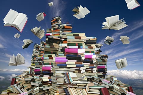 Mountain of books